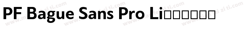 PF Bague Sans Pro Li字体转换